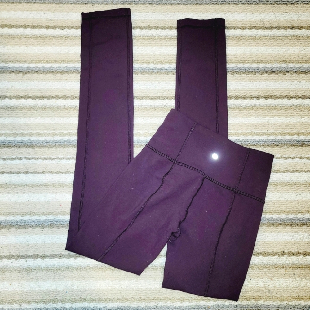 LULULEMON Align Wine Colored Pull On Yoga Workout Full Length Leggings Sz 2